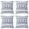 Erosebridal Pack of 4 Bohemian Cushion Covers Set 16x16 Boho Throw Pillow Covers Tribal Arrow Aztec Pillow Covers for Kids Child Exotic Tribe Triangleative Pillow Covers Nordic Mexican Navy Blue view 1