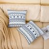 Erosebridal Pack of 4 Bohemian Cushion Covers Set 16x16 Boho Throw Pillow Covers Tribal Arrow Aztec Pillow Covers for Kids Child Exotic Tribe Triangleative Pillow Covers Nordic Mexican Navy Blue view 2
