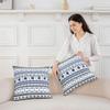 Erosebridal Pack of 4 Bohemian Cushion Covers Set 16x16 Boho Throw Pillow Covers Tribal Arrow Aztec Pillow Covers for Kids Child Exotic Tribe Triangleative Pillow Covers Nordic Mexican Navy Blue view 3