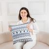 Erosebridal Pack of 4 Bohemian Cushion Covers Set 16x16 Boho Throw Pillow Covers Tribal Arrow Aztec Pillow Covers for Kids Child Exotic Tribe Triangleative Pillow Covers Nordic Mexican Navy Blue view 4
