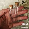 GatherTOOL 10Pcs/Set Bottles Glass Jars DIY Mini Wishing Glass Storage Bottles with Corks Tiny Empty Sample Jars Crafts (Size : 22x80x12.5mm 20ml) view 2