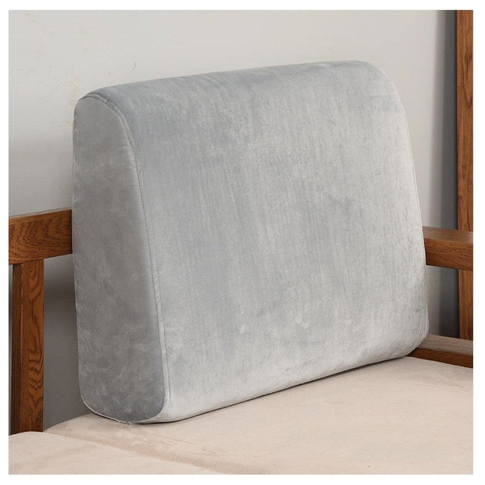 Sofa backrest Soft Headboard Pillow Durable Backrest Reading Pillow in Bed Rest Large Back Cushion Upholstered Pads for Sofa Cushion and Office Chair ( Color : Gray , Size : 60X50X8cm )