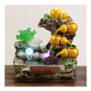 SUNESA Tabletop Fountains Creative Indoor Table-Top Water Fountain Resin Waterfall Fountain Jade Cabbage and Gourd Combination - Office Home Bedroom Decor Desktop Fountain view 1