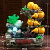 SUNESA Tabletop Fountains Creative Indoor Table-Top Water Fountain Resin Waterfall Fountain Jade Cabbage and Gourd Combination - Office Home Bedroom Decor Desktop Fountain view 2