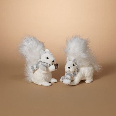 Gerson 8.75" L Squirrel Figurine with Scarf, 2 Assorted