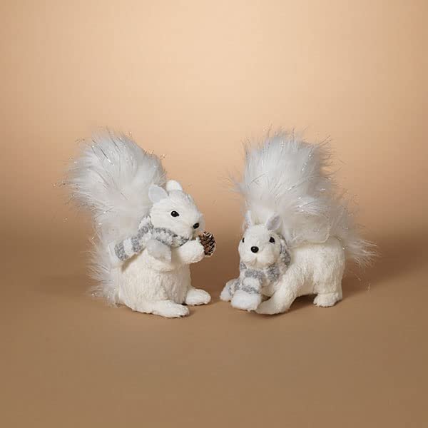 Gerson 8.75" L Squirrel Figurine with Scarf, 2 Assorted