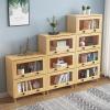 KIRANDY Solid Wood Bookcase with Glass Door, Simple Shelf Children's Bookshelf for Living Room, Bedroom (Color : 60x30x124cm with Legs) view 4