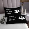 3 Piece Cat Dog Paw Quilt Bedding Set Women Aldult Lightweight Bedding Black and White Bedspread Set Kawaii Animals Bedspread Coverlet Soft Microfiber Home Quilt Set for King Bed All Season view 4
