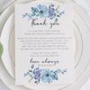 HUIHUANG Dusty Blue Thank You Wedding Place Cards 5x7 inch, 50 Pieces Thank You Place Setting Cards for Table Reception, Dinner Plates, Table Centerpieces, Dusty Blue Wedding Favors view 1