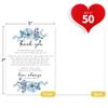 HUIHUANG Dusty Blue Thank You Wedding Place Cards 5x7 inch, 50 Pieces Thank You Place Setting Cards for Table Reception, Dinner Plates, Table Centerpieces, Dusty Blue Wedding Favors view 2