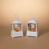 Gerson 9" H B/O Lighted Spinning Water Globe Lantern W/ Holiday Scene, 2 Assorted view 1