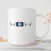 Belize Coffee Cups Belize Flag Coffee Mug Belize Heartbeat Mug 15oz Patriotic National Flag Tea Cup Ceramic Mug Country City Souvenir Gift for Best Friend Mom Dad Sister Teacher view 2