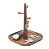 CAMLOT 3 Tiers Wooden Key Holder with Tray,Wood Decorative Organizer in Entryway for Keys, Wallet and Small Stuff, Jewelry Hanging Stand Display on Dresser (Walnut) (3 Tiers) view 1