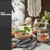 ZWMBYN Glass Fish Bowl Vase with Detachable Wood Base, Betta Fish Tank Clear Glass Round Bubble Bowl Flower Vase, Hydroponic Plant Terrarium Aquarium Goldfish Bowl for Centerpieces Home Office Decor view 3
