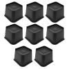 MYMULIKE Bed Risers 4 inch,6 inch, 8 inch, Oversized Furniture Risers, Support Up to 6000 Lbs, Lift 4 inch for Couch, Sofa, Table,Chair Black 8 Pack view 1