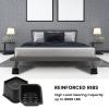 MYMULIKE Bed Risers 4 inch,6 inch, 8 inch, Oversized Furniture Risers, Support Up to 6000 Lbs, Lift 4 inch for Couch, Sofa, Table,Chair Black 8 Pack view 3