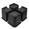 MYMULIKE Bed Risers 6 inch, Oversized Furniture Risers, Heavy-Duty Support Up to 6000 Lbs, Lift 6 inch for Couch, Sofa, Table,Chair (Black 4 Pack, 6 inch) view 1