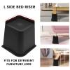 MYMULIKE Bed Risers 6 inch, Oversized Furniture Risers, Heavy-Duty Support Up to 6000 Lbs, Lift 6 inch for Couch, Sofa, Table,Chair (Black 4 Pack, 6 inch) view 3