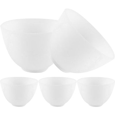 Beavorty Silicone Mask Mixing Bowl Set 5Pcs Facial Mask Diy Bowls for Skincare Lightweight and Portable Silicone Cosmetic Bowls for Home and Travel Easy to Clean and Use 4.05X4.05X2.79In