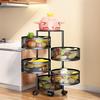 FSunKoFu Rotating Shelf 360 Floor Rotating Shelves, Circular Layered Storage Racks, Kitchen Rotating Vegetable Racks, Floor-Standing Multi-Layer Kitchen Storage Racks, Living Room Kitche view 1