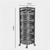 FSunKoFu Rotating Shelf 360 Floor Rotating Shelves, Circular Layered Storage Racks, Kitchen Rotating Vegetable Racks, Floor-Standing Multi-Layer Kitchen Storage Racks, Living Room Kitche view 3