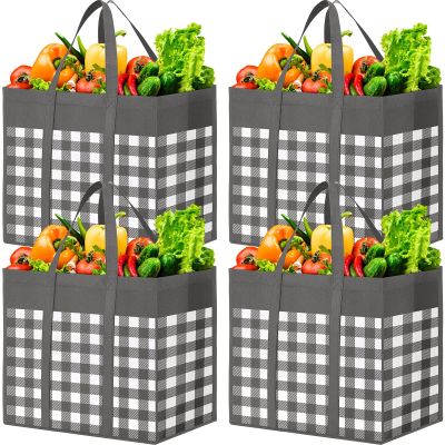 WOWBOX Reusable Grocery Bags, Foldable Reusable Shopping Tote Bags