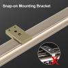 Aluminum Double Curtain Track - Silent Ceiling Track For Curtains - Luxury Curtain Rail Track Wall Mount RV Curtain Rail - With Rails, Pulleys, Brackets, End Caps(Color:White-B,Size:200cm/6.5ft) view 2