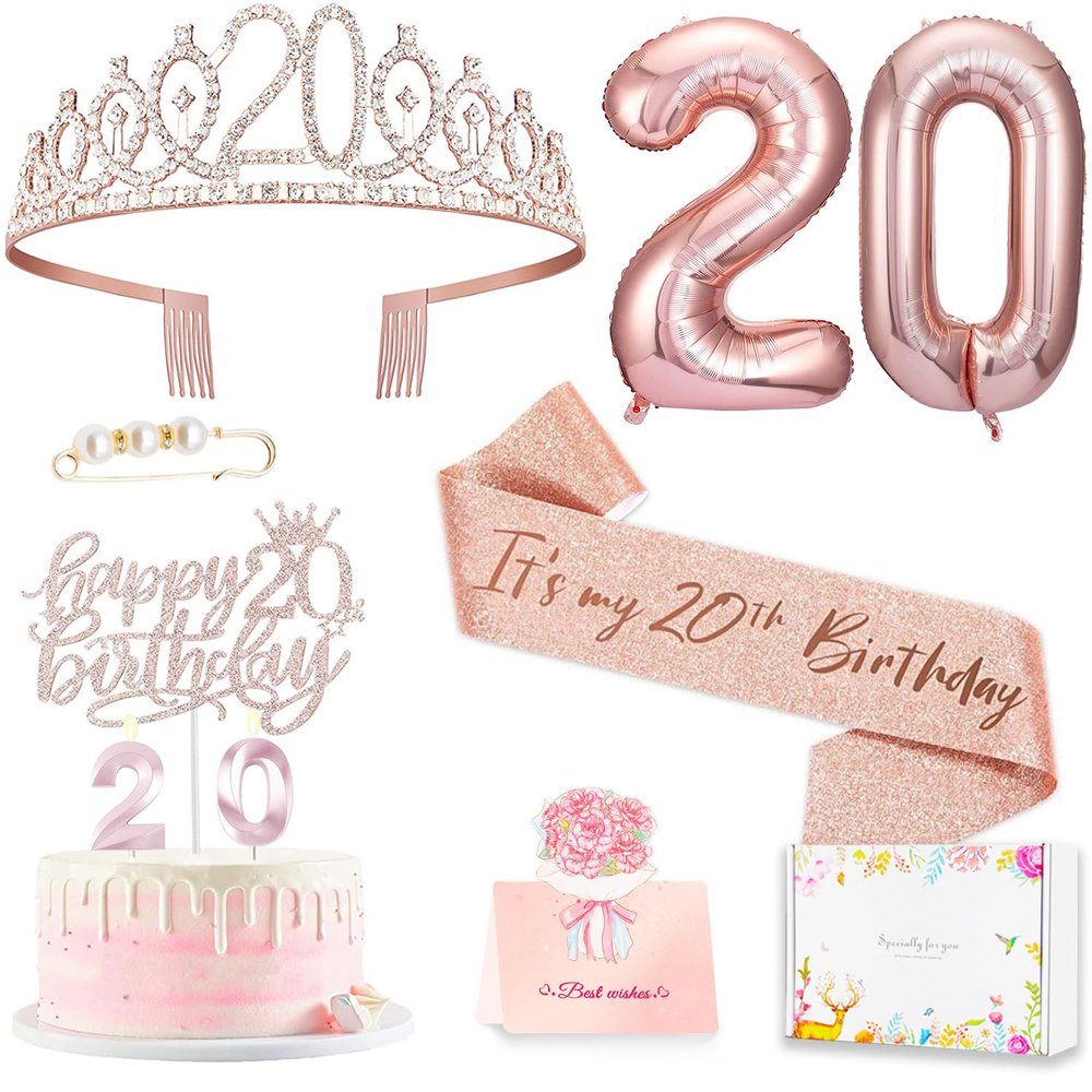 Awfrky 20th Birthday Decorations for Women