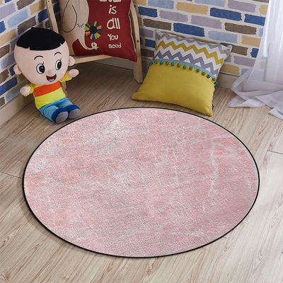 Abstract Gaming Chair Mat Round Floor Mats for Office Chair Computer Gaming Desk Mat for Rolling Chair Non-Slip Gaming Rug Marble Murky Gemstone Scratches,Pale Pink White Diameter 47.2 in