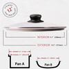 12 Inch Glass Lid for Frying Pan Lid, Pan Lid, Skillet, Pot Cover, Compatible with Lodge Cast Iron Skillet -12" Cover with Heat-Resistant Handle, Clear view 2