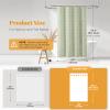 BTTN Stall Fabric Shower Curtain - 54 x 78 Inches Boho Linen Heavy Duty Tassel Shower Curtain Set with 10 Hooks, Narrow Rustic Modern Farmhouse Bohemian Thick Shower Curtains for Bathroom - Sage Green view 3