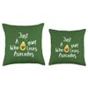Avocado Surrounded By Words This Girl Loves Avocados Throw Pillow view 3