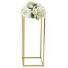 10 Pcs Metal Flower Stand 23.62in Tall Rectangular Column Vases Flower Display Rack Wedding Centerpieces for Tables, Gold Floor Vase for Home, Event Party Wedding Decorations (23.62inch) view 2