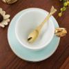 DECRZPB Handmade Ceramic Coffee Mug Cup and Saucer Set Green Pottery Coffee Tea Cup and Saucer Set Plate Oat Milk Mug Wedding Gift view 2