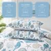 Coastal Bedding King Size Coastal Quilt with 2 Shams, Nautical Beach Comforter Sets Ocean Bedspreads Blue Seahorse Coverlet Summer Bedding, 96''x106'' view 3