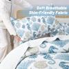 Coastal Bedding King Size Coastal Quilt with 2 Shams, Nautical Beach Comforter Sets Ocean Bedspreads Blue Seahorse Coverlet Summer Bedding, 96''x106'' view 4