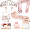 Awfrky 17th Birthday Decorations for Girls view 1