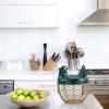 TATSEN Egg Storage Basket Metal Wire Fruit Basket with Chicken Shape Lid Ceramic Egg Holder Storage Holds 30 Eggs view 4