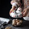 TATSEN Iron Egg Storage Basket Snack Fruit Creative Collection Ceramic Hen Ornaments Decoration Kitchen Accessories view 3