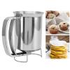 900ML Stainless Steel Batter Separator, Pancake Batter Dispenser Waffles Cupcake Batter Dispenser Maker Manual Cooking Crepes Funnel Dispenser Kitchen Baking Tool for Cake4.1x6.4in view 2