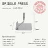 Made In Cookware | Stainless Steel Grill Press | Removable Leather Handle Cover | Crafted in Sweden view 3