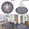 Modern Tribal Office Home Chair Mat Gaming Computer Rolling Chair Mats Round Chair Cushion Non-Slip Low-Pile Hardwood Floor Mats Mandala Exotic Floral Ornament Round,Blue Indigo Diameter 47.2 in view 2