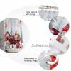 Christmas Red Plaid Truck Shower Curtain, Stall Shower Curtains for Bathroom/Bathtub, Gnomes Snowman Xmas Tree Winter Snowflake Waterproof Fabric Shower Curtain Set with 12 Hooks, Small 36" x 72" view 4
