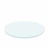 24" Inch Round Tempered Glass Table Top Clear Glass 1/4" Inch Thick Flat Polished Edge (1/4" Thick Flat Polished Edge, 24) view 1