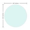 24" Inch Round Tempered Glass Table Top Clear Glass 1/4" Inch Thick Flat Polished Edge (1/4" Thick Flat Polished Edge, 24) view 4