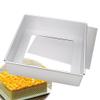 4 to 10 Inch Straight-Sided Square Shape Cake Pans Aluminium Alloy with Fixed or Loose Bottom Chiffon Mold Mousse Tin DIY Bakeware (10 Inch Loose) view 1