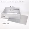 4 to 10 Inch Straight-Sided Square Shape Cake Pans Aluminium Alloy with Fixed or Loose Bottom Chiffon Mold Mousse Tin DIY Bakeware (10 Inch Loose) view 2