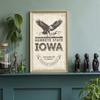 Iowa Emblem Poster, Iowa Symbol Poster Print, Retro Travel State Poster, Home Wall Art, Office Wall Decor, State Art Poster - 18x24 view 3