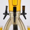 Beer tower 3L Beer Tower Dispenser with Icicle Bar Special Beer Cannon with Three Tap Beer Dispenser For Party/Bars/Home/Outdoor Beer Tower Dispenser (Color : Champagne) view 3