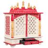 Aakrati Devyom Wooden Temple Pooja Mandir Pooja Mandap Wall Hanging Handmade Rajasthani Multicolor Painted Temple Home & Office Home Temple, Red, Temple, Standard view 3